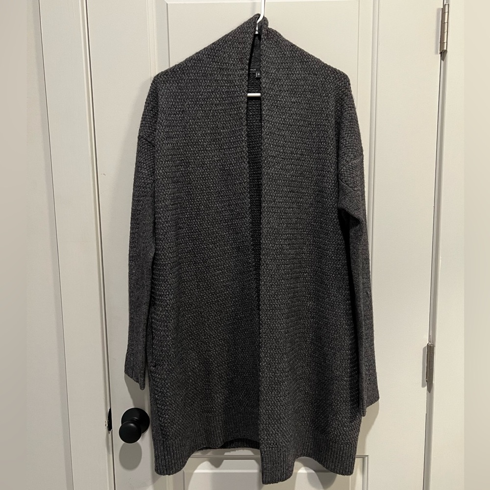 VINCE knit oversized gray cardigan sweater size M
